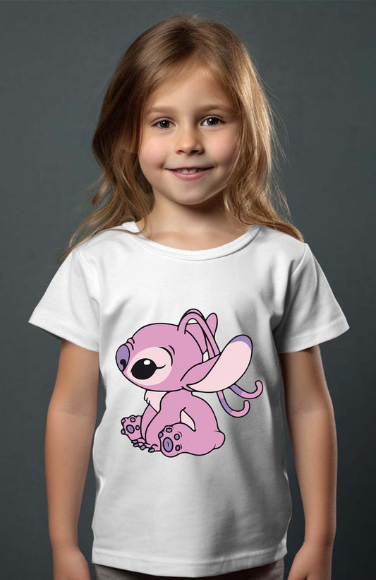 COULEUR:Blanc|T-shirt Fille | Angel 2 Blanc