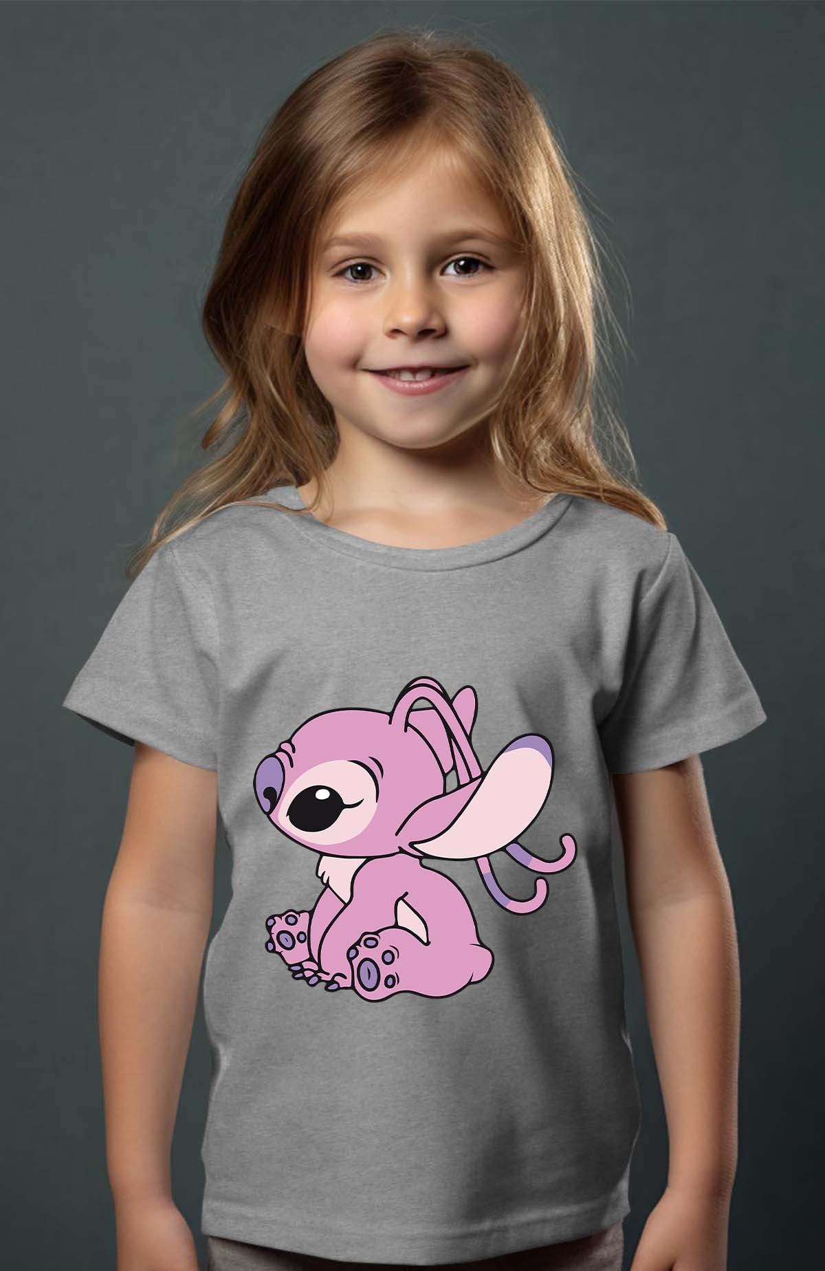 COULEUR:Gris|T-shirt Fille | Angel 2 Gris