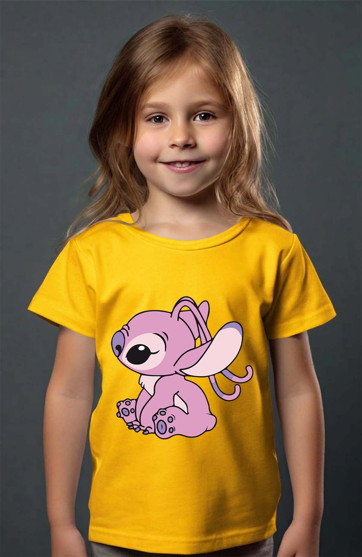 COULEUR:Jaune|T-shirt Fille | Angel 2 Jaune