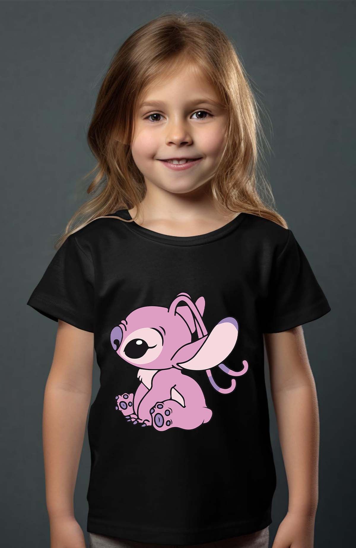 COULEUR:Noir|T-shirt Fille | Angel 2 Noir