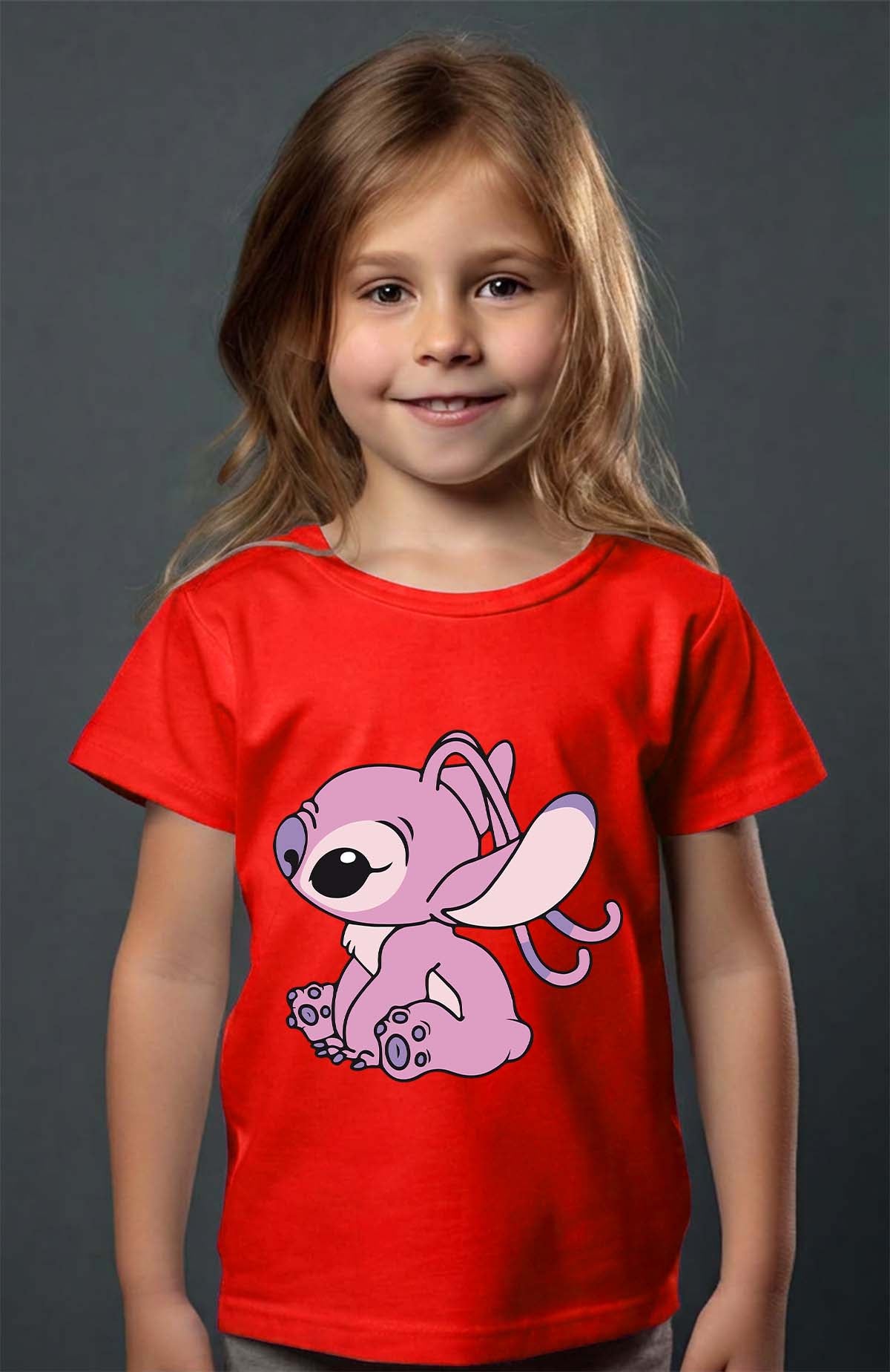 COULEUR:Rouge|T-shirt Fille | Angel 2 Rouge