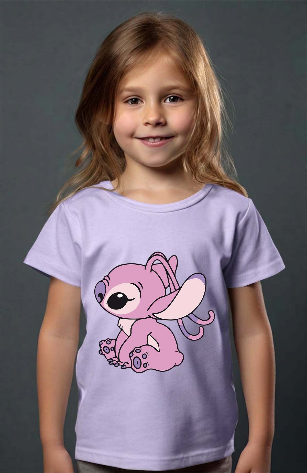 COULEUR:Violet|T-shirt Fille | Angel 2 Violet