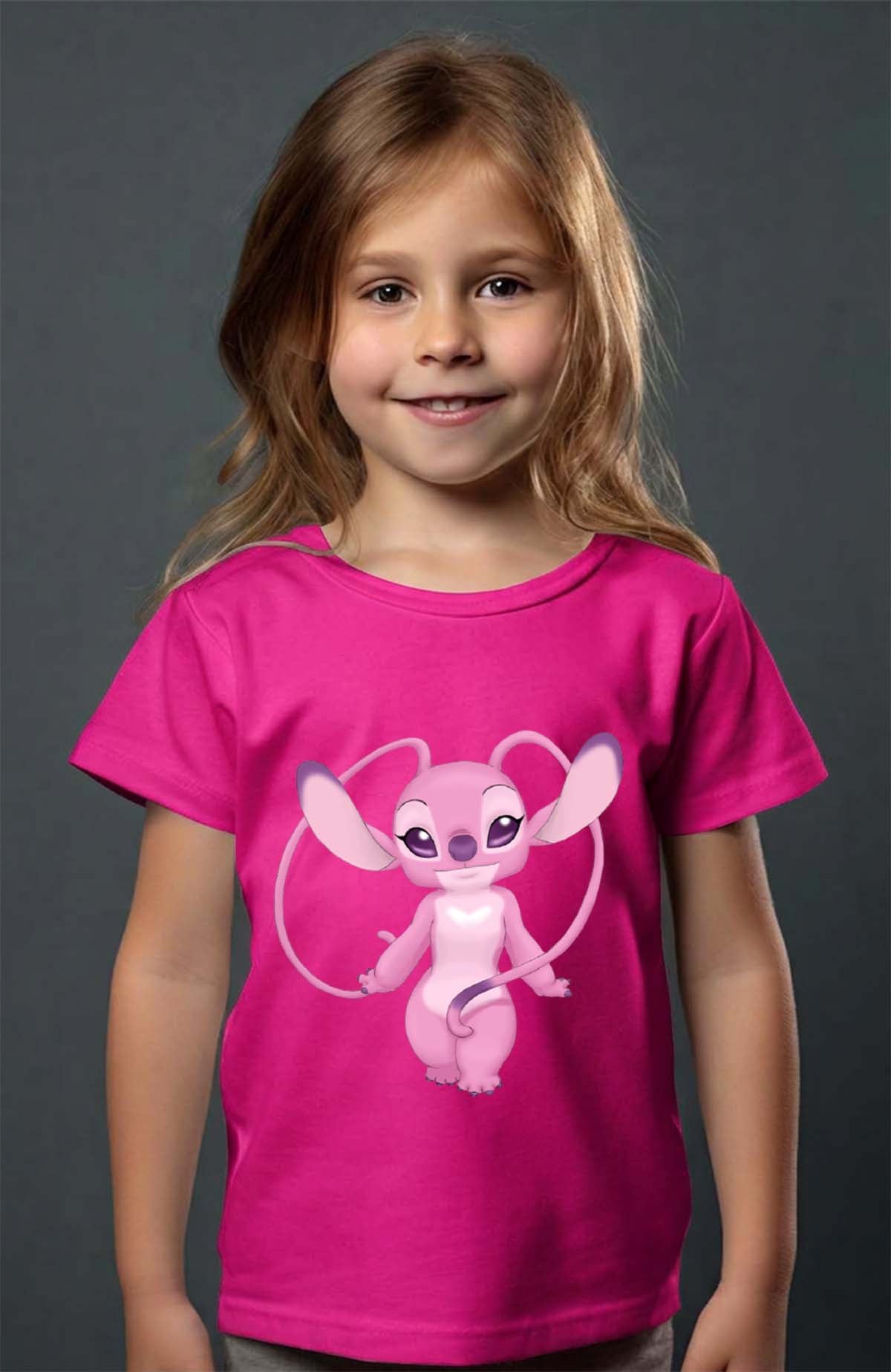 COULEUR:Fuchsia|T-shirt Fille | Angel Play Fuchsia