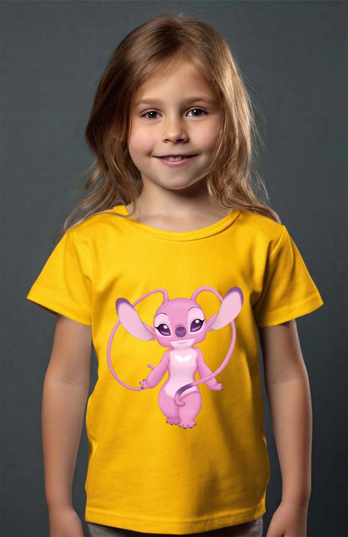 COULEUR:Jaune|T-shirt Fille | Angel Play Jaune