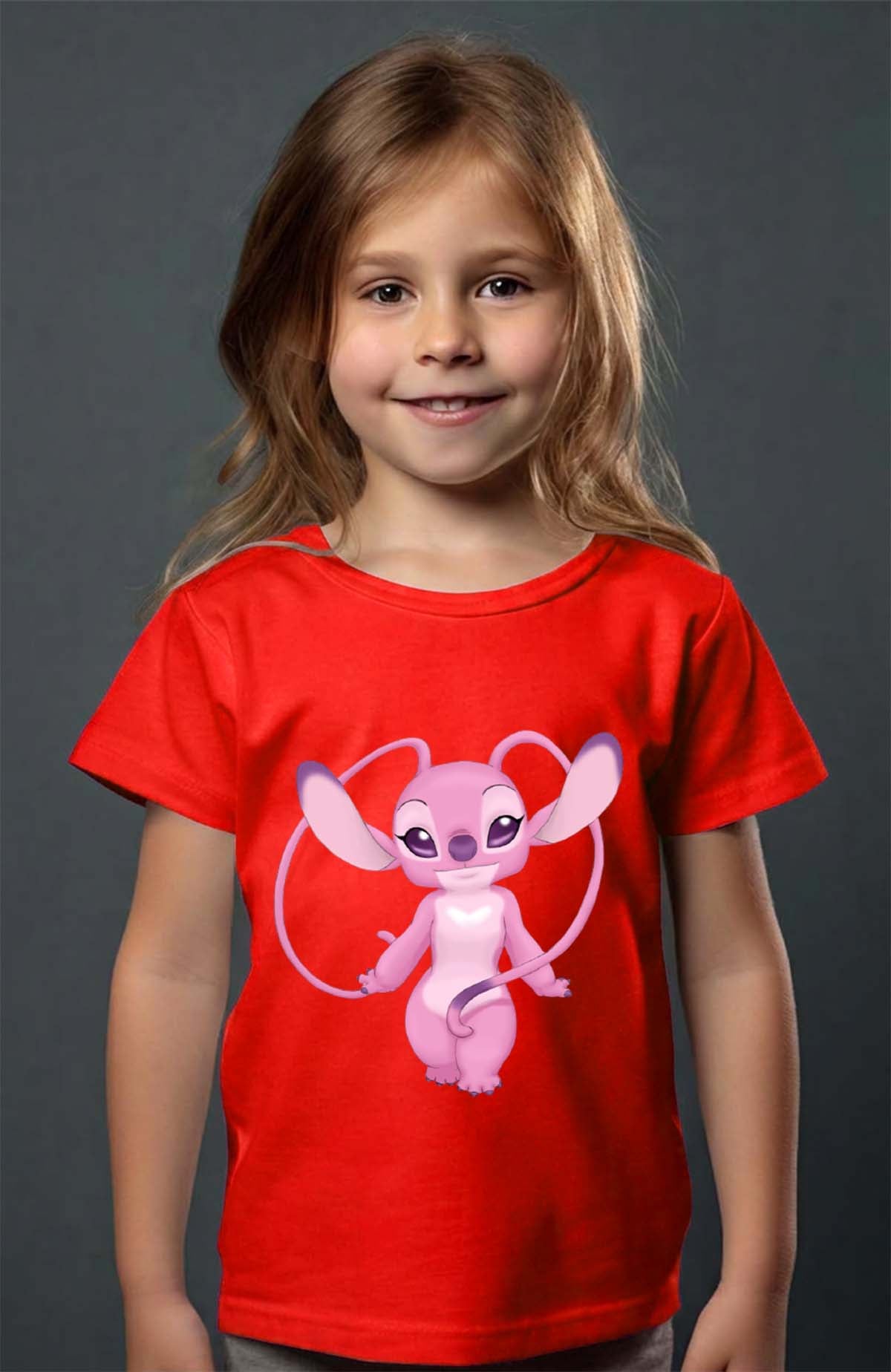 COULEUR:Rouge|T-shirt Fille | Angel Play Rouge