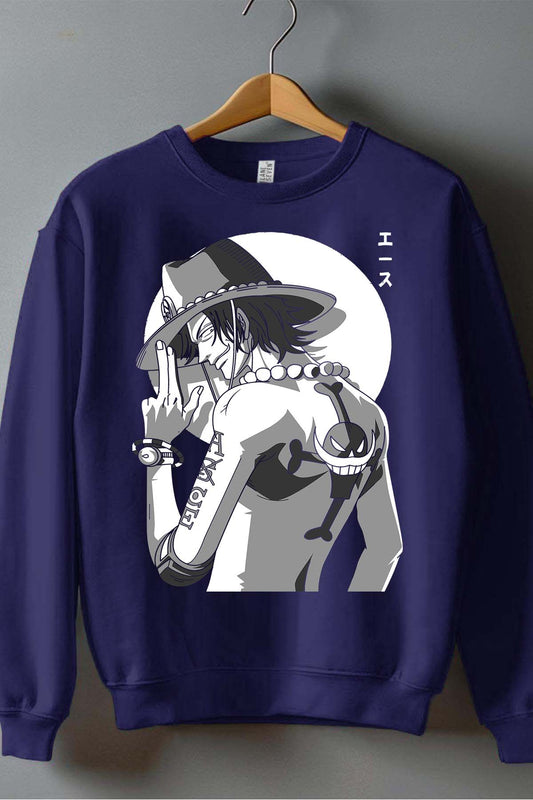 COULEUR:Marine|Sweat Col Rond Garçon | Ashes of Ace Marine