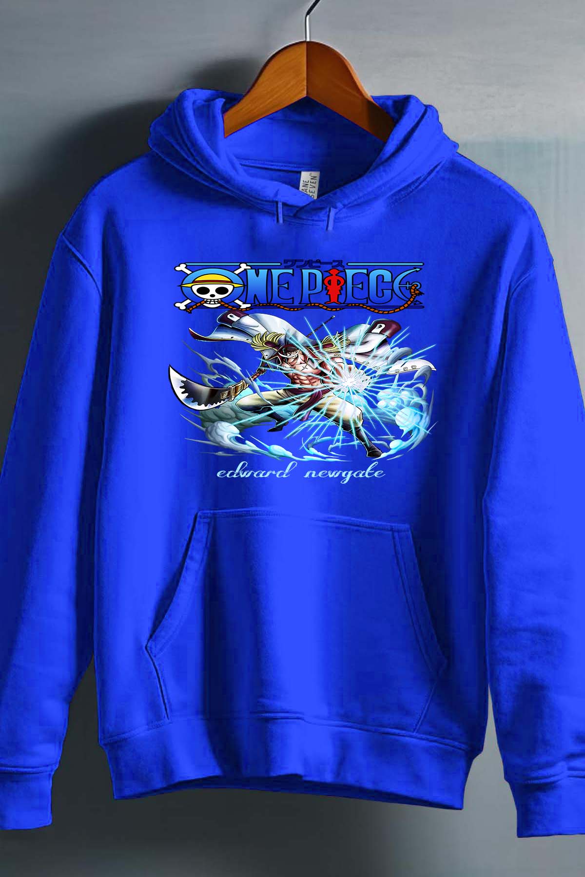COULEUR:Bleu Roi|Sweat Capuche Garçon | Attack One Piece 03 Bleu Roi