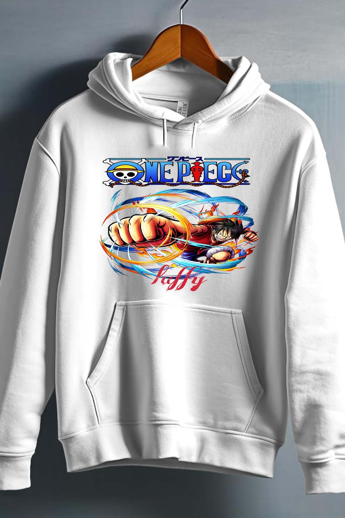 COULEUR:Blanc|Sweat Capuche Garçon | Attack One Piece 04 Blanc
