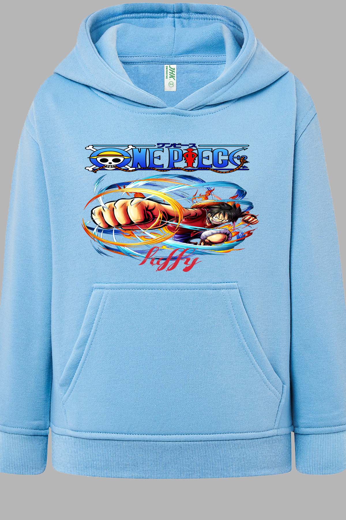 COULEUR:Bleu Ciel|Sweat Capuche Garçon | Attack One Piece 04 Bleu Ciel