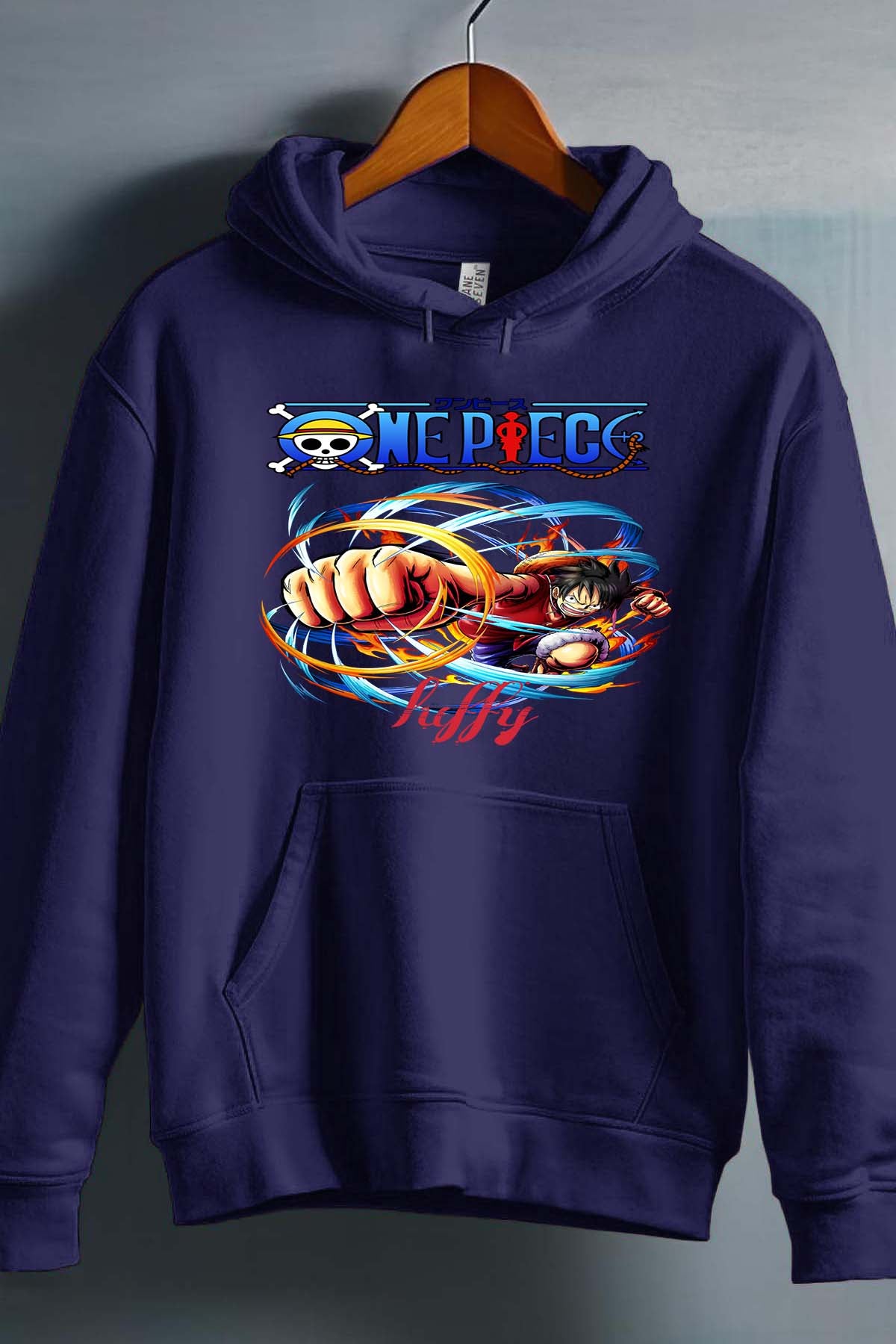 COULEUR:Marine|Sweat Capuche Garçon | Attack One Piece 04 Marine