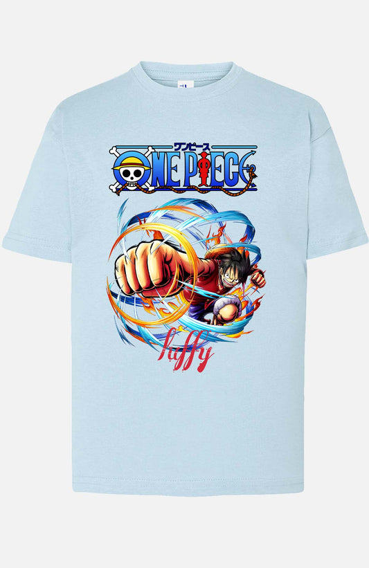COULEUR:Bleu Ciel|T-shirt Garçon | Attack One Piece 04 Bleu Ciel