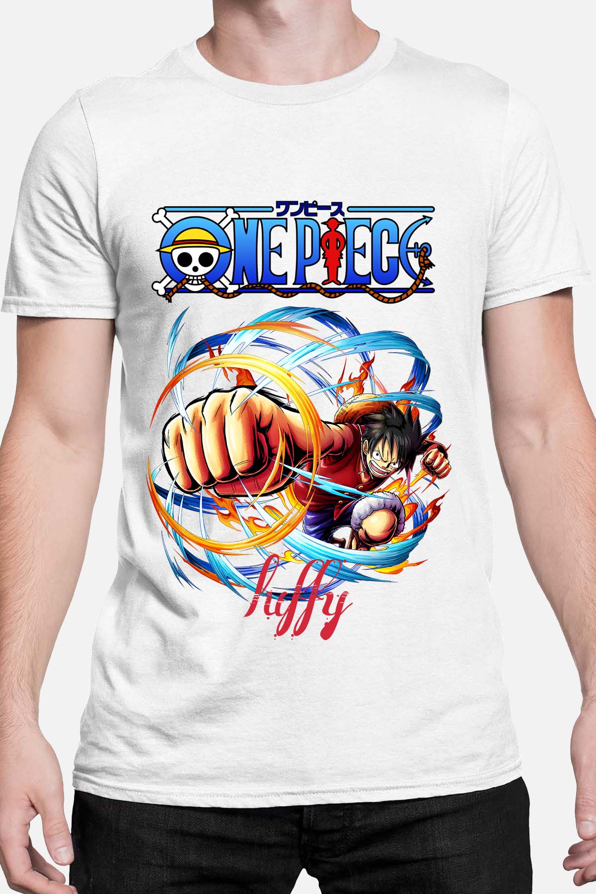 COULEUR:Blanc|T-shirt Homme | Attack One Piece 04 Blanc