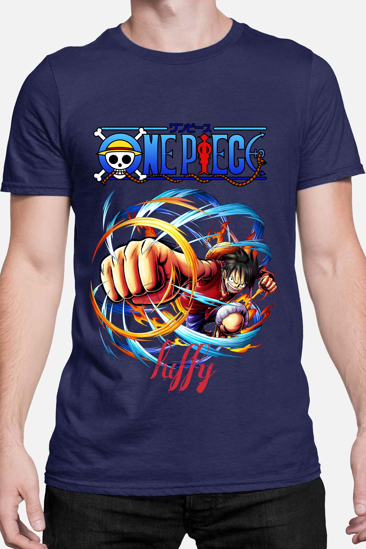 COULEUR:Marine|T-shirt Homme | Attack One Piece 04 Marine