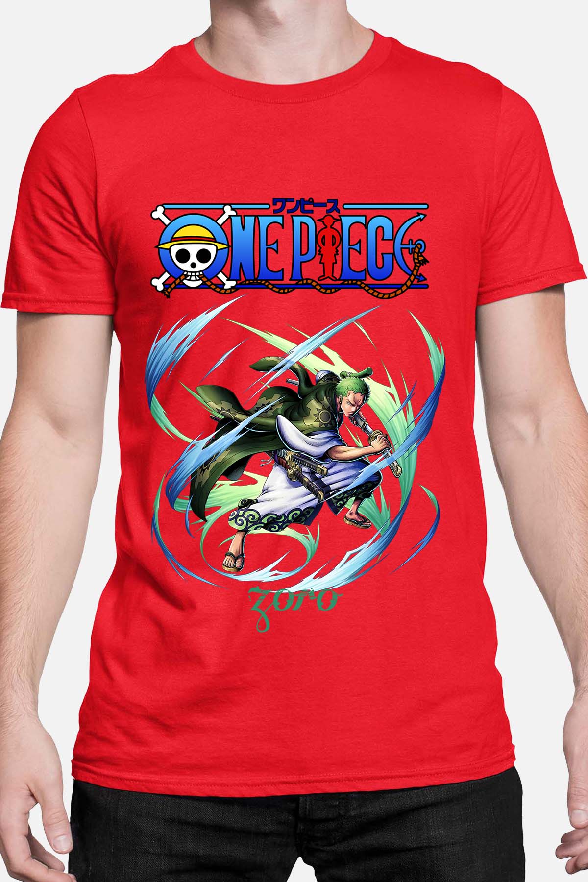 COULEUR:Rouge|T-shirt Homme | Attack One Piece 05 Rouge