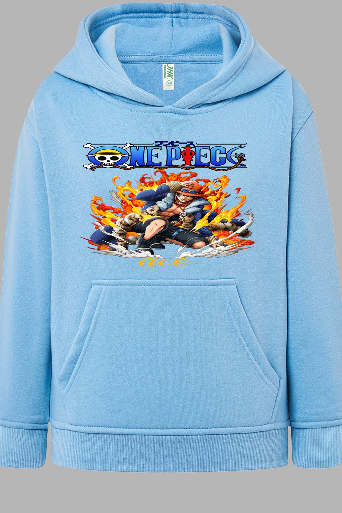 COULEUR:Bleu Ciel|Sweat Capuche Garçon | Attack One Piece 06 Bleu Ciel