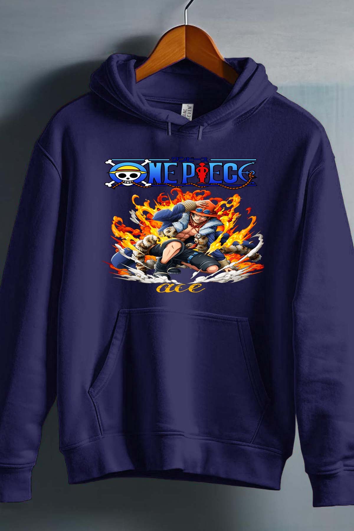 COULEUR:Marine|Sweat Capuche Garçon | Attack One Piece 06 Marine