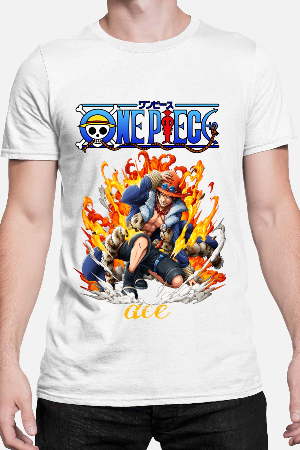 COULEUR:Blanc|T-shirt Homme | Attack One Piece 06 Blanc