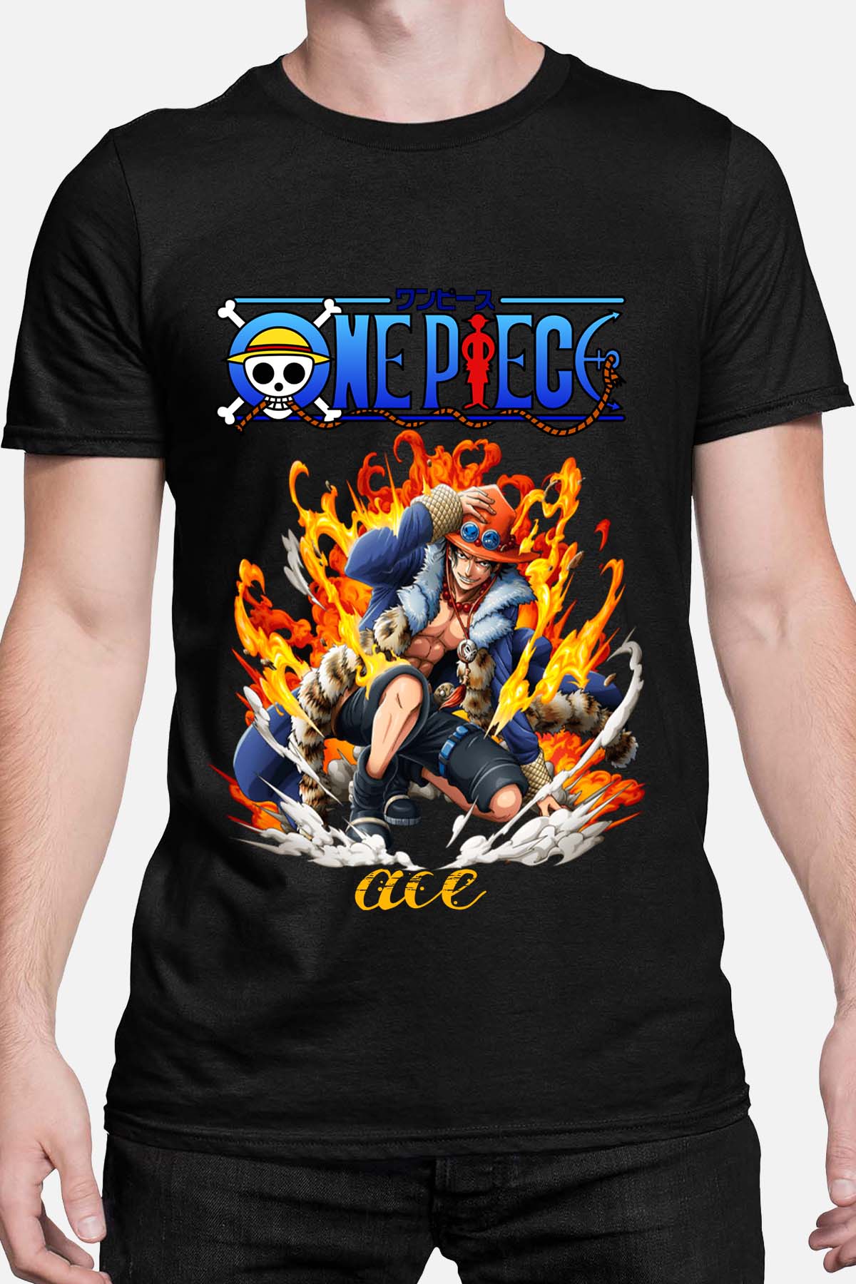 COULEUR:Noir|T-shirt Homme | Attack One Piece 06 Noir