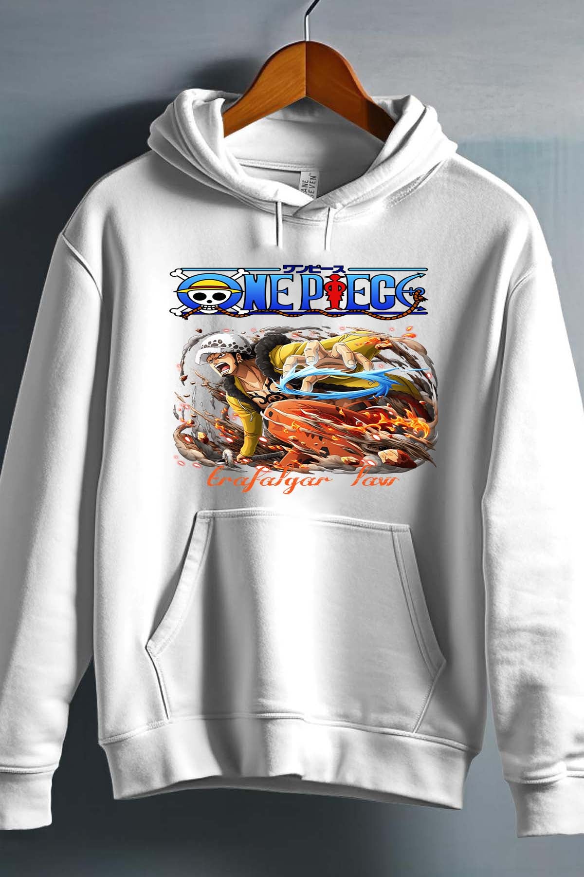 COULEUR:Blanc|Sweat Capuche Garçon | Attack One Piece 07 Blanc