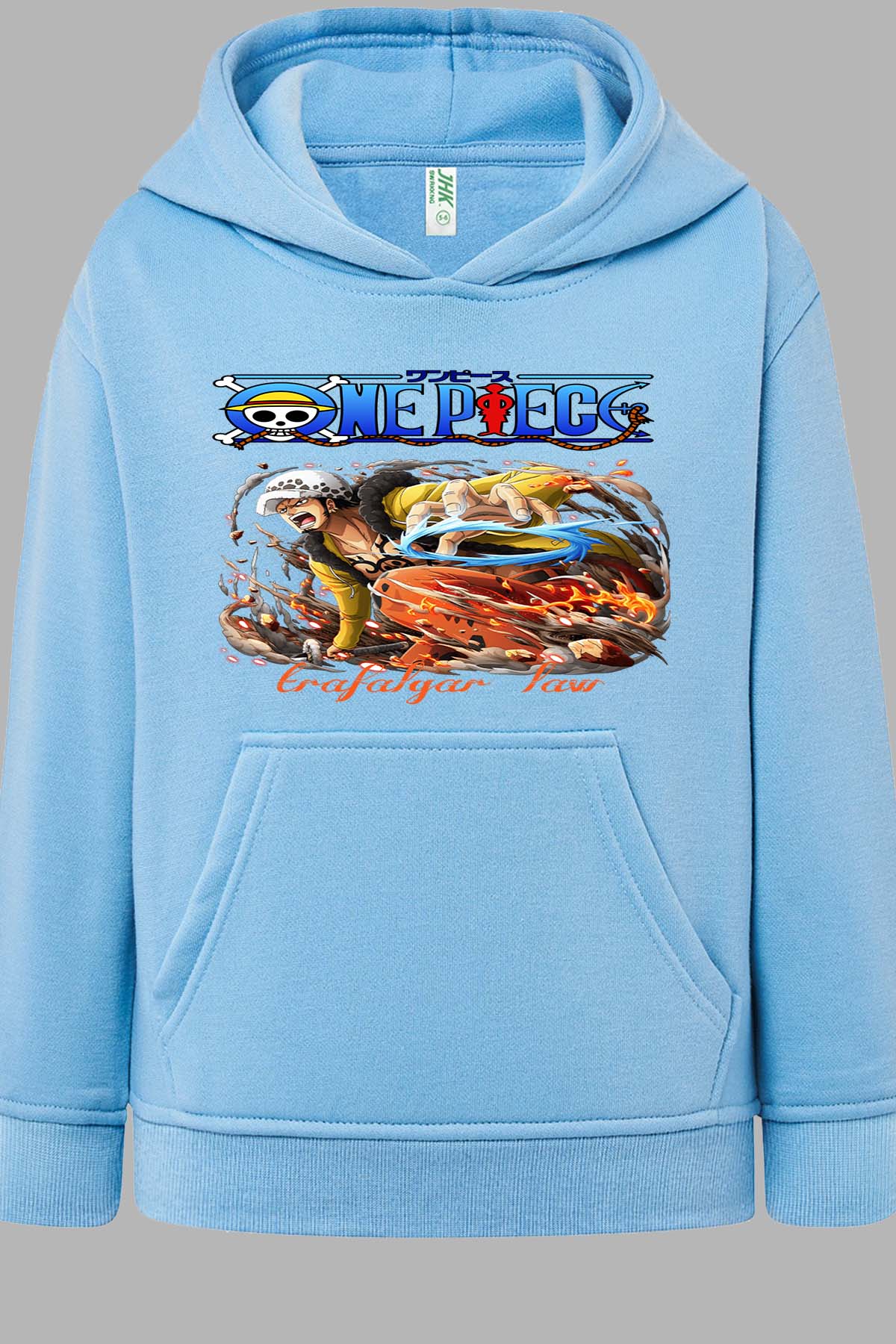 COULEUR:Bleu Ciel|Sweat Capuche Garçon | Attack One Piece 07 Bleu Ciel