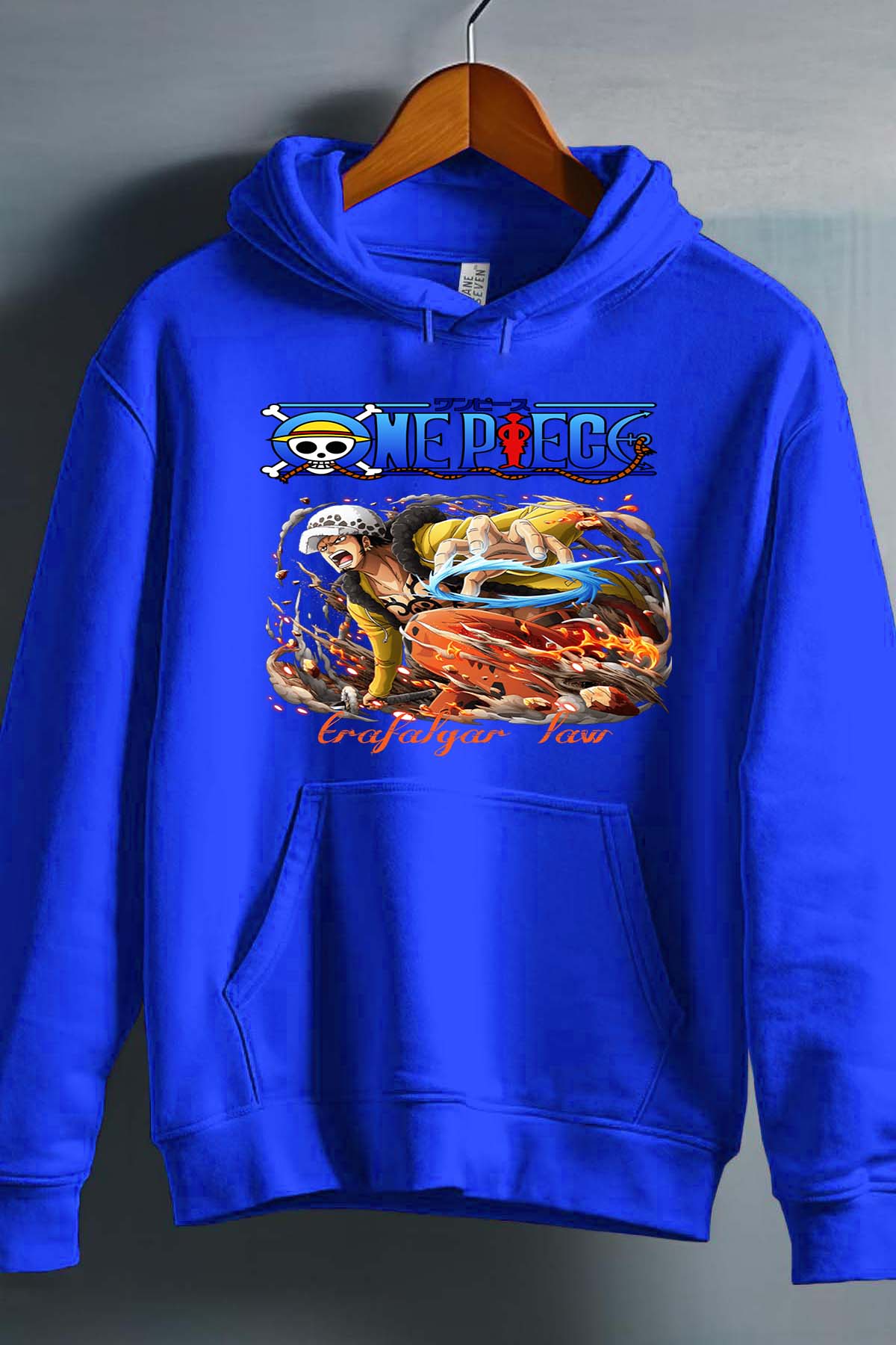 COULEUR:Bleu Roi|Sweat Capuche Garçon | Attack One Piece 07 Bleu Roi