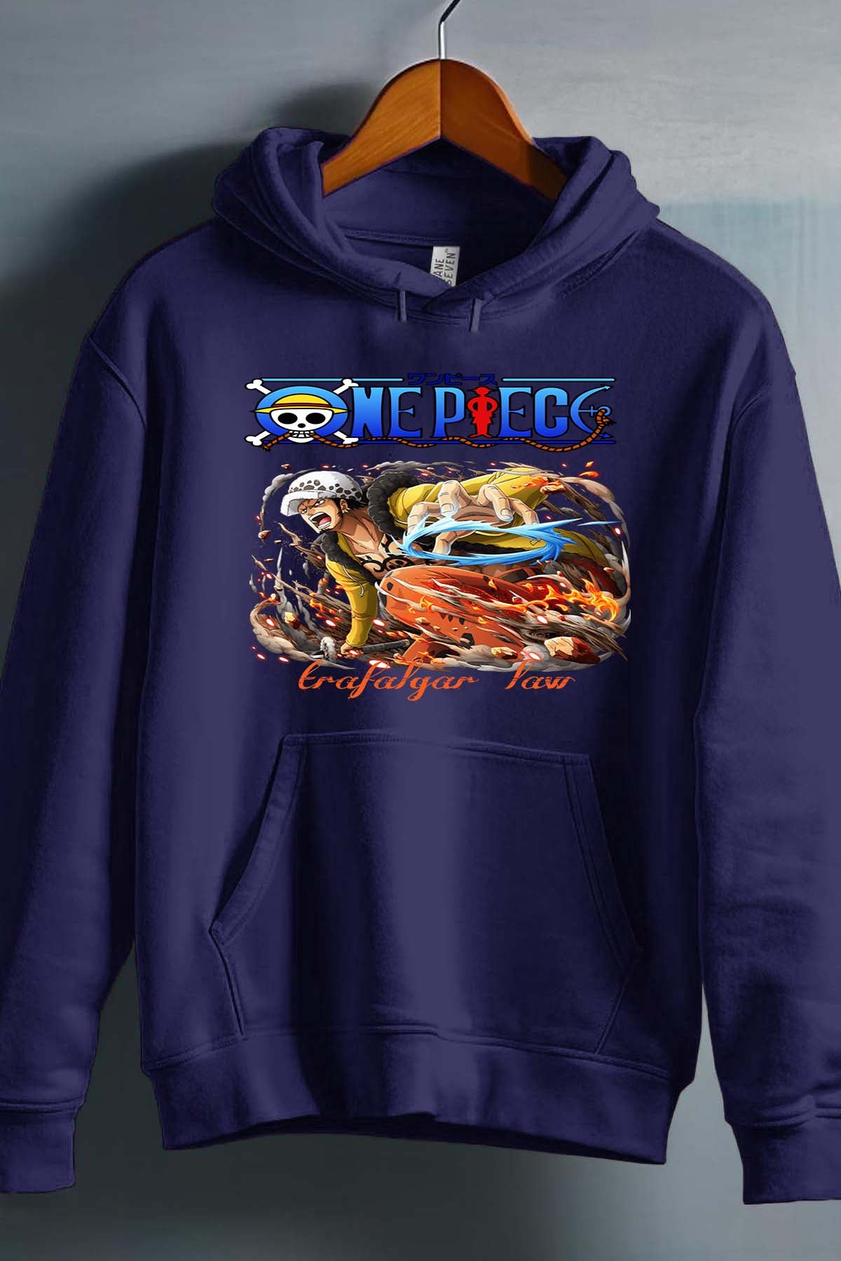 COULEUR:Marine|Sweat Capuche Garçon | Attack One Piece 07 Marine