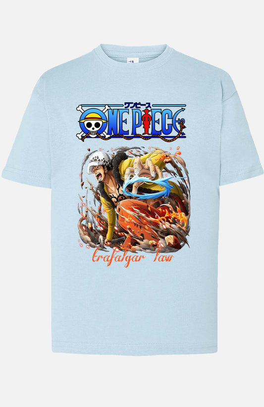 COULEUR:Bleu Ciel|T-shirt Garçon | Attack One Piece 07 Bleu Ciel