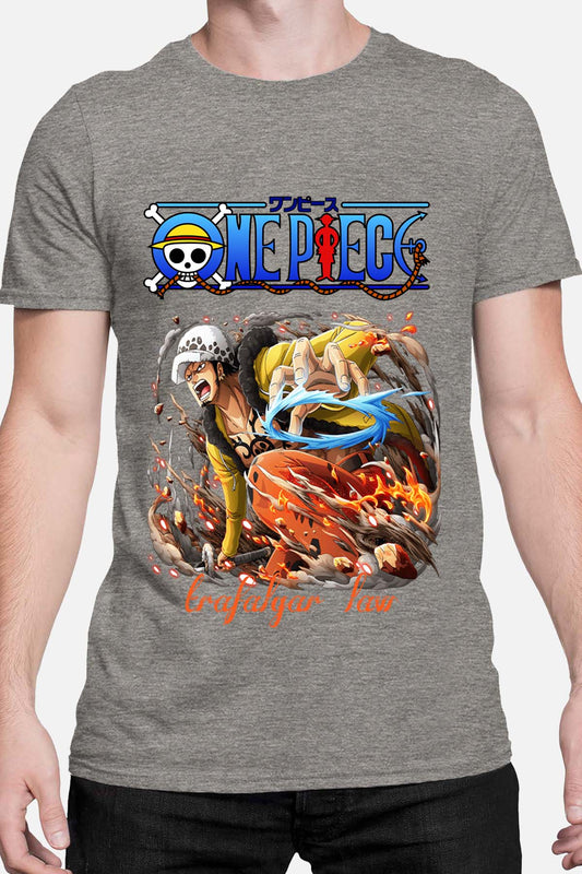 COULEUR:Gris|T-shirt Homme | Attack One Piece 07 Gris