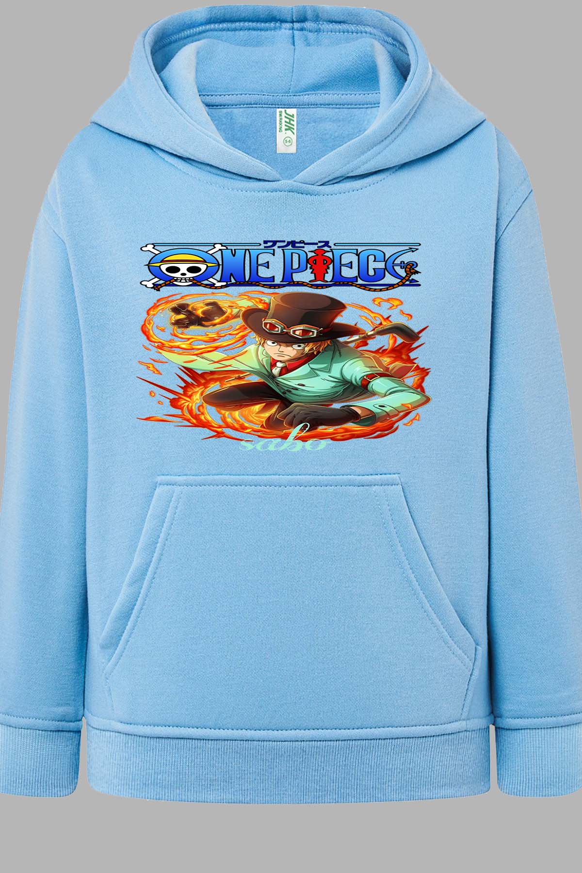 COULEUR:Bleu Ciel|Sweat Capuche Garçon | Attack One Piece 08 Bleu Ciel