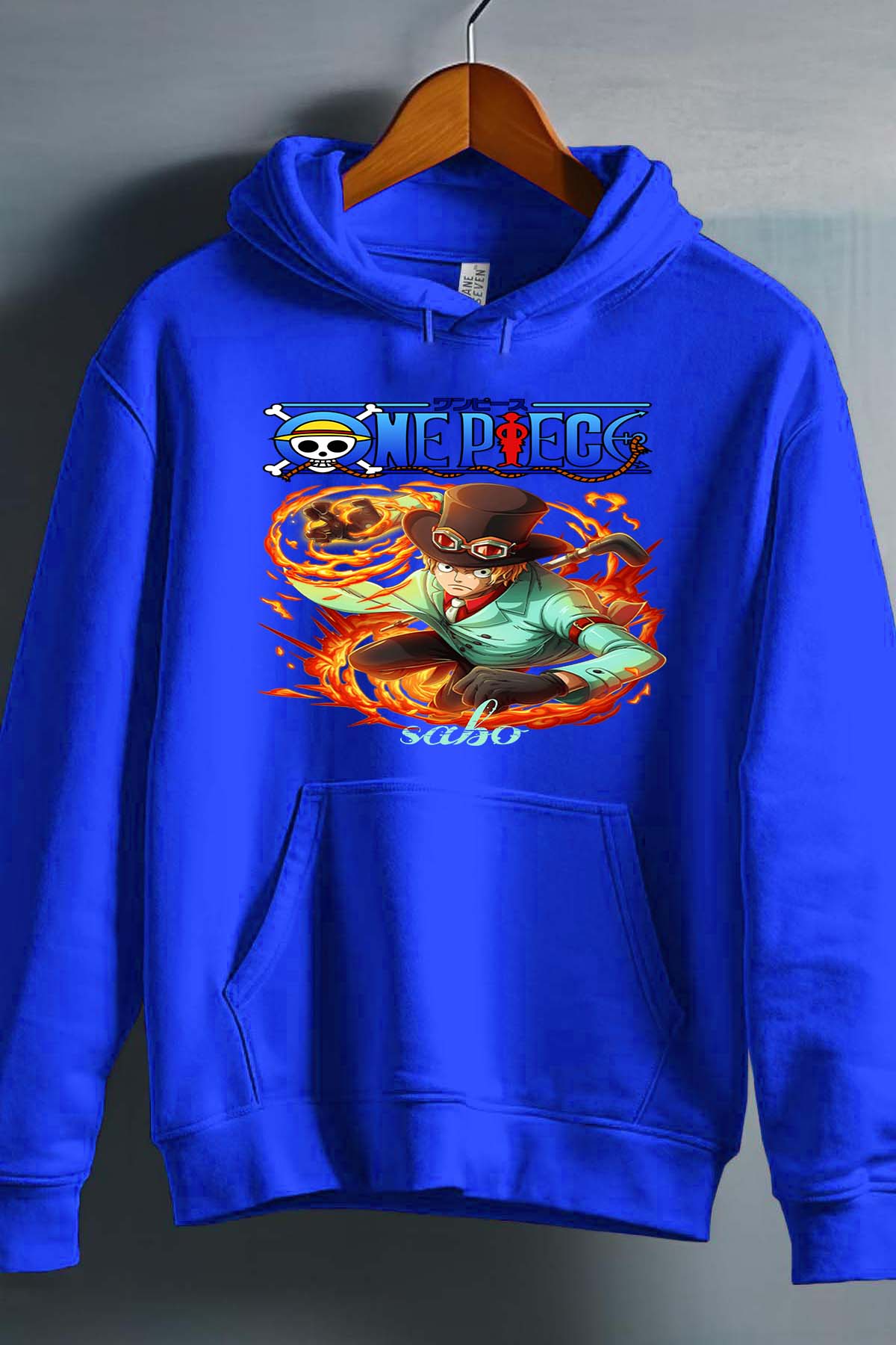 COULEUR:Bleu Roi|Sweat Capuche Garçon | Attack One Piece 08 Bleu Roi