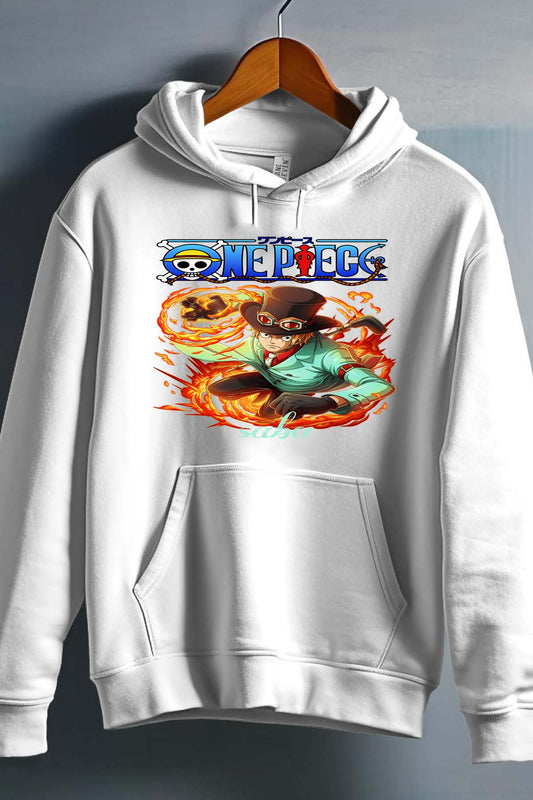 COULEUR:Blanc|Sweat Capuche Homme | Attack One Piece 08 Blanc