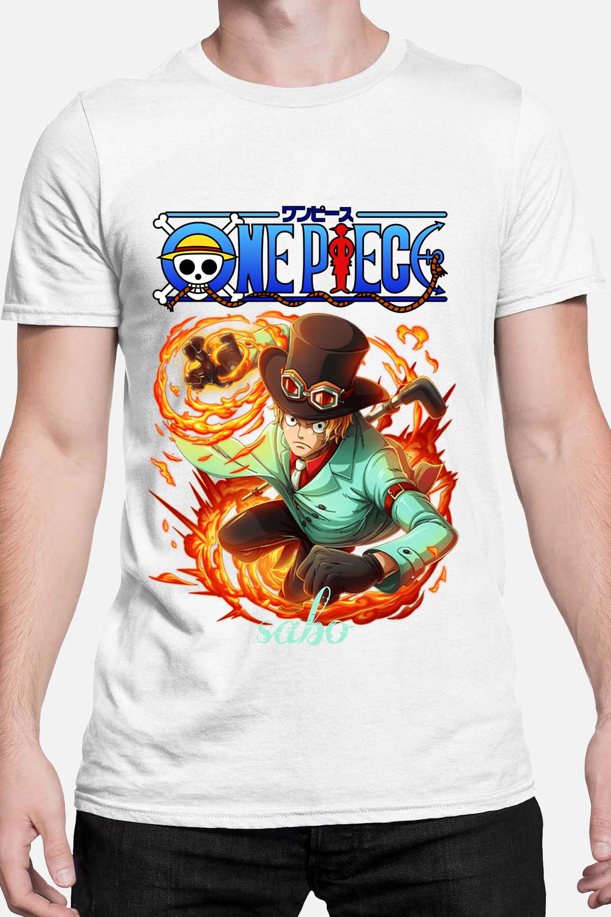 COULEUR:Blanc|T-shirt Homme | Attack One Piece 08 Blanc