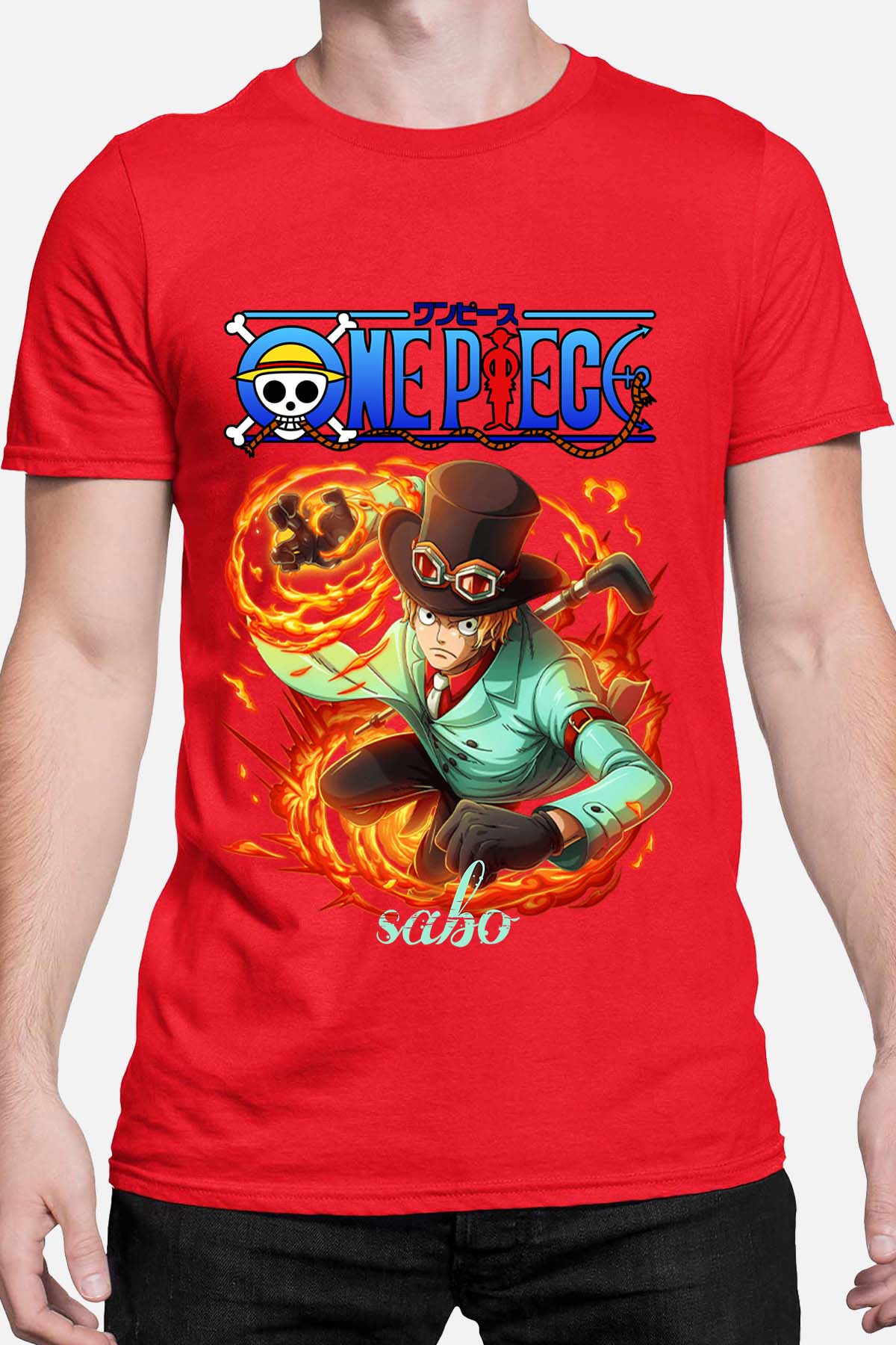 COULEUR:Rouge|T-shirt Homme | Attack One Piece 08 Rouge