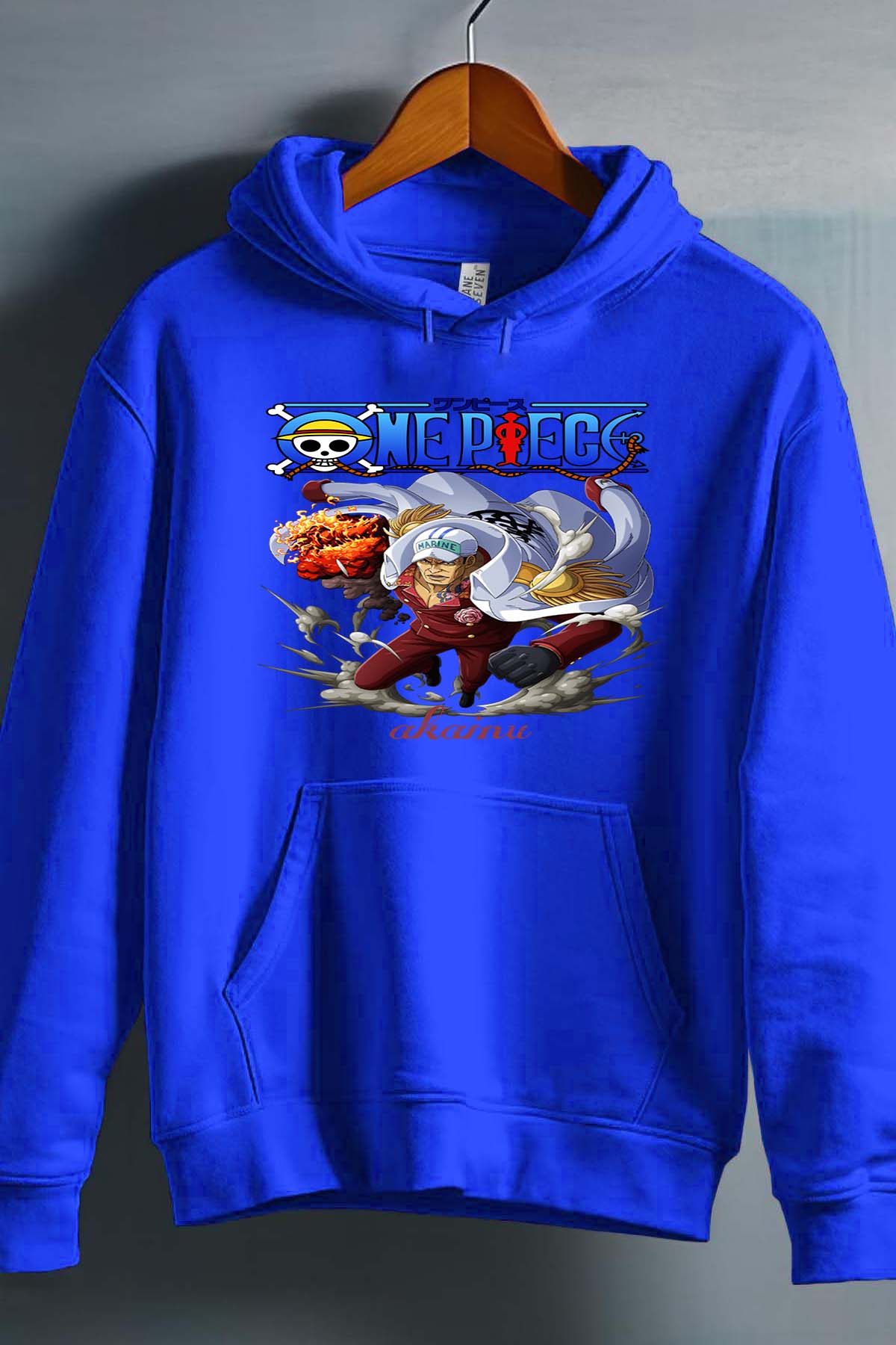 COULEUR:Bleu Roi|Sweat Capuche Garçon | Attack One Piece 09 Bleu Roi