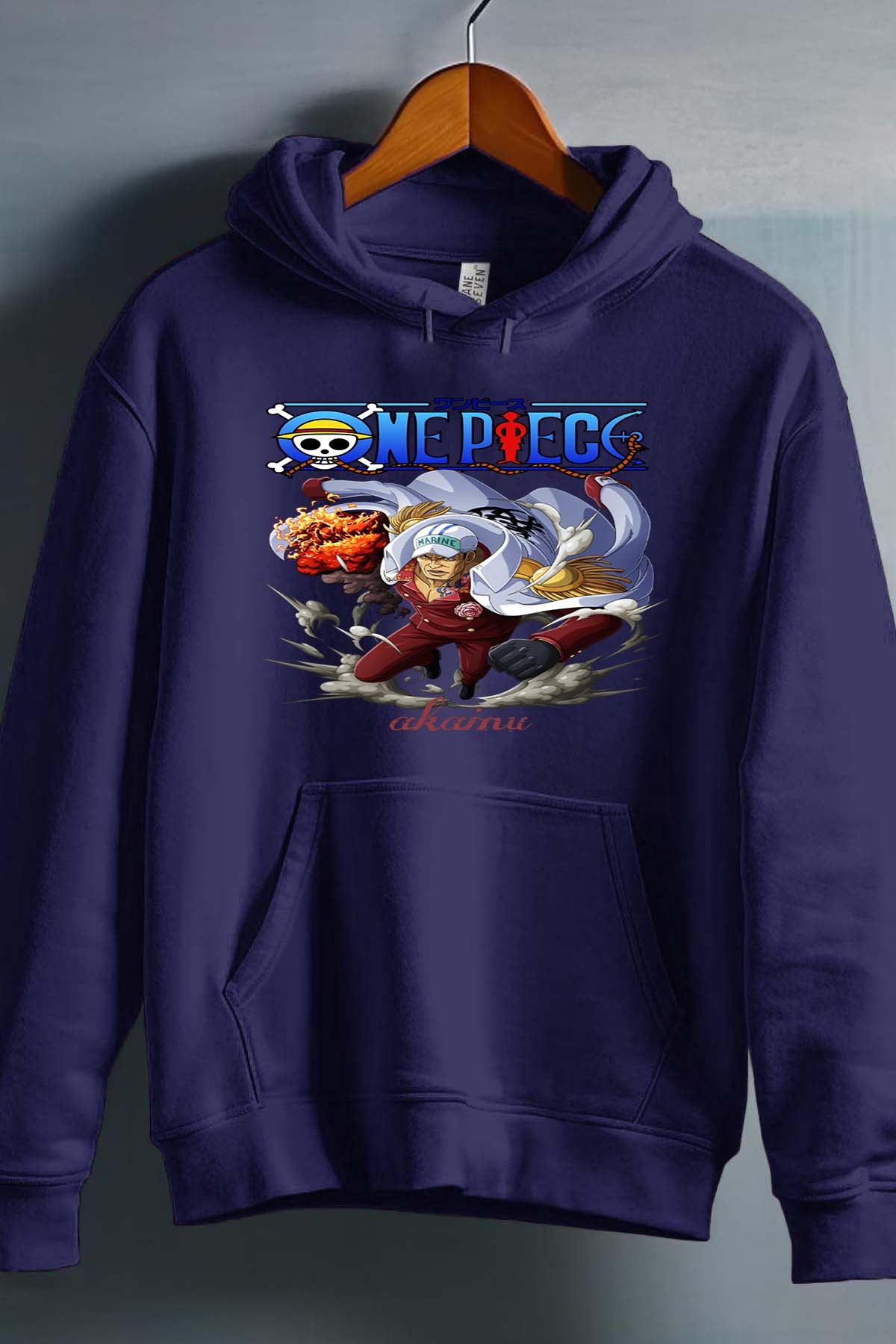 COULEUR:Marine|Sweat Capuche Garçon | Attack One Piece 09 Marine