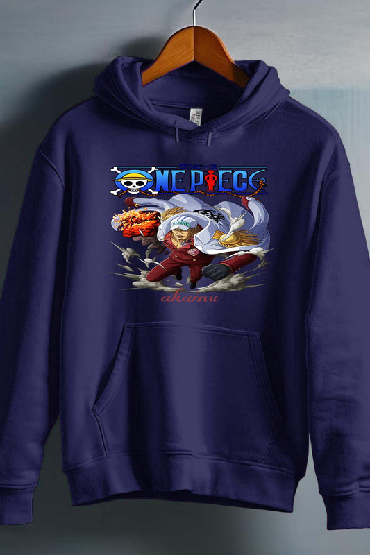 COULEUR:Marine|Sweat Capuche Homme | Attack One Piece 09 Marine