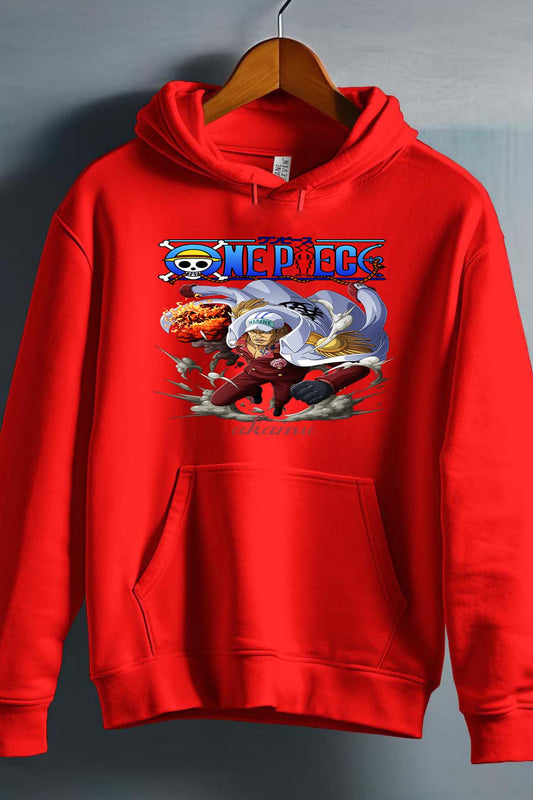 COULEUR:Rouge|Sweat Capuche Homme | Attack One Piece 09 Rouge