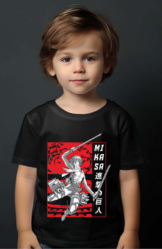 COULEUR:Noir|T-shirt Garçon | Attaques des Titans 10 Noir