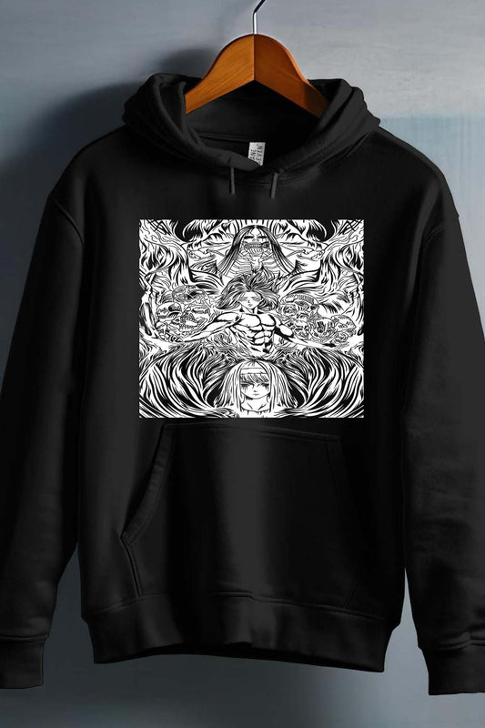 COULEUR:Noir|Sweat Capuche Garçon | Attaques des Titans 12 Noir