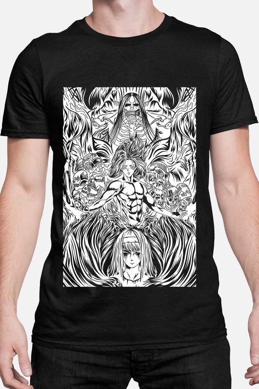 COULEUR:Noir|T-shirt Homme | Attaques des Titans 12 Noir