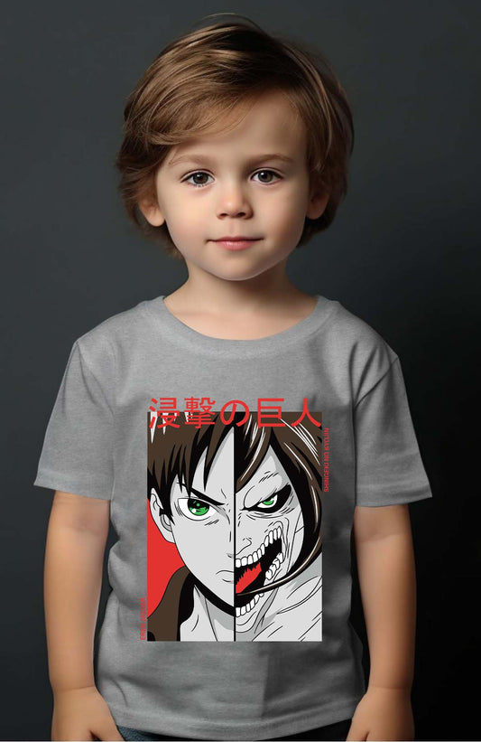 COULEUR:Gris|T-shirt Garçon | Attaques des Titans 14 Gris