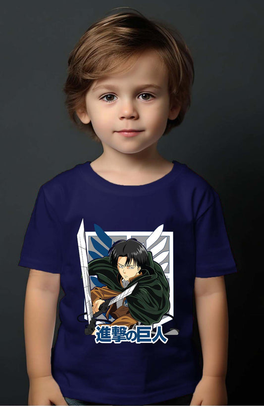 COULEUR:Marine|T-shirt Garçon | Attaques des Titans 15 Marine