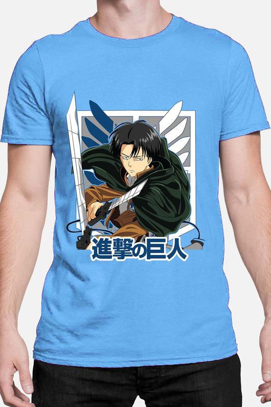 COULEUR:Bleu Ciel|T-shirt Homme | Attaques des Titans 15 Bleu Ciel