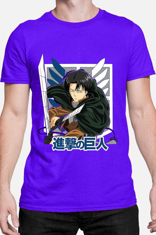 COULEUR:Bleu Roi|T-shirt Homme | Attaques des Titans 15 Bleu Roi