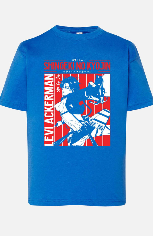 COULEUR:Bleu Roi|T-shirt Garçon | Attaques des Titans 16 Bleu Roi