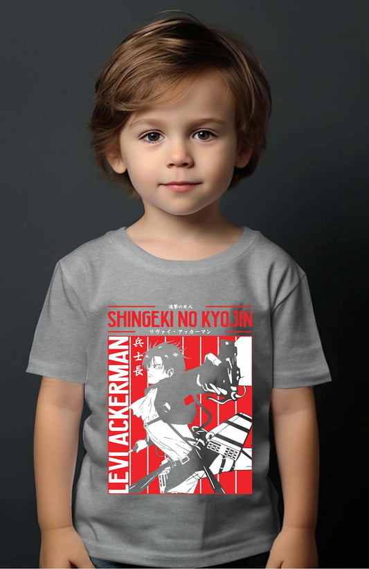COULEUR:Gris|T-shirt Garçon | Attaques des Titans 16 Gris