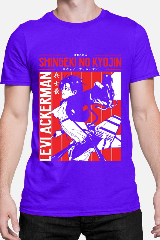COULEUR:Bleu Roi|T-shirt Homme | Attaques des Titans 16 Bleu Roi