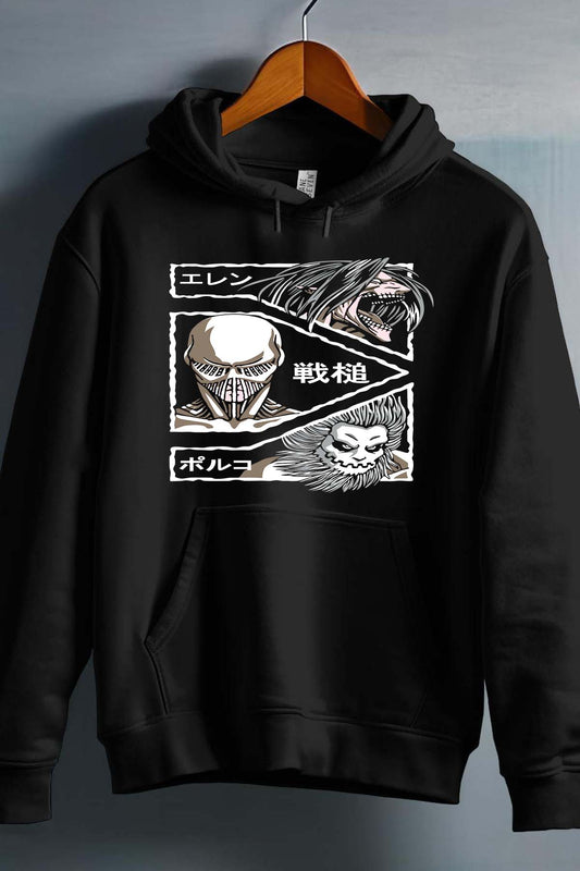 COULEUR:Noir|Sweat Capuche Homme | Attaques des Titans 18 Noir