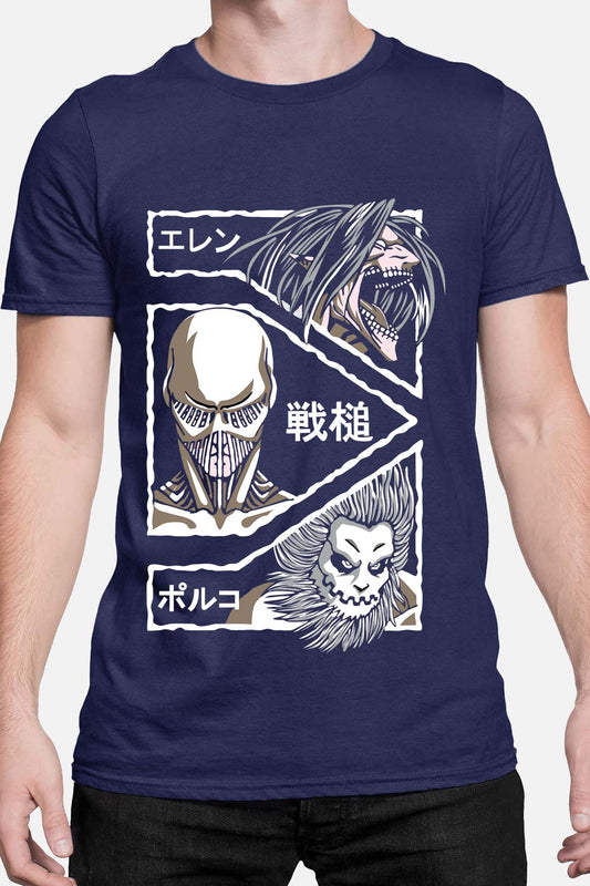 COULEUR:Marine|T-shirt Homme | Attaques des Titans 18 Marine