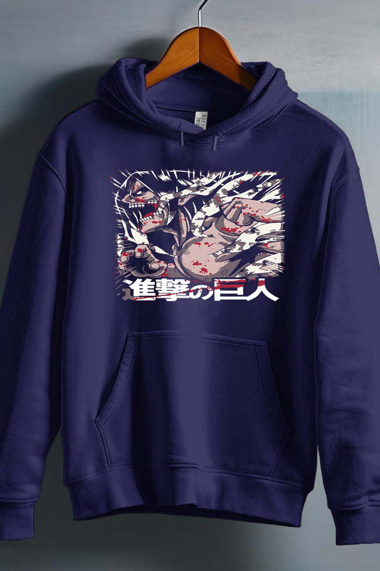 COULEUR:Marine|Sweat Capuche Garçon | Attaques des Titans 19 Marine